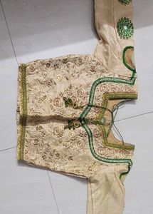 Green Embroidered Lehenga Skirt