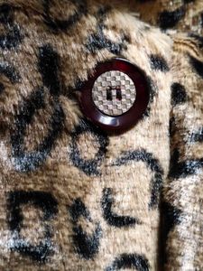 Leopard Print Faux Fur Coat