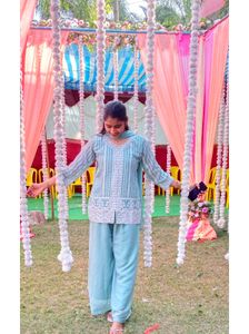 Trending, Kurta Plazo Set With Dupatta