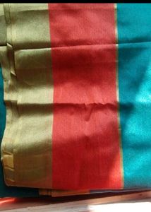 Elegant Saree with Golden Border