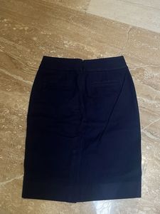 Navy Blue Straight Skirt