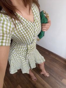 Green Gingham Dress✨