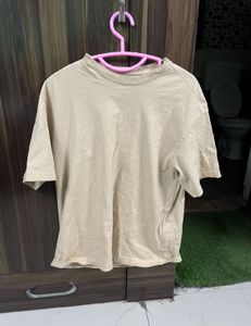New H&m Oversized Beige Tshirt