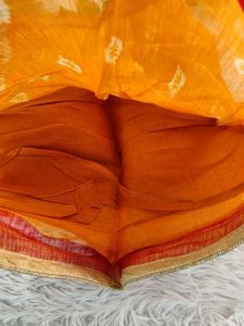 Orange Ethnic Skirt With Blouse ( Girl&#39;s)