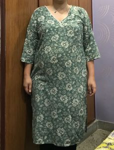 Green Floral Kurta