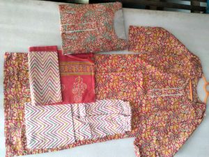 New Pure Cotton 3 piece Sets Kurtis with pants dup