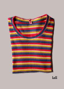 Ribbed Multicolour Top