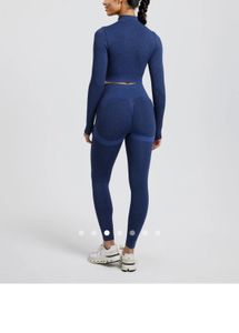 Blue Heathered Seamless Activewear