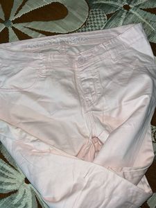 Peach Pink Straight Skinny Jeans