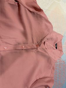 Peach Button Down