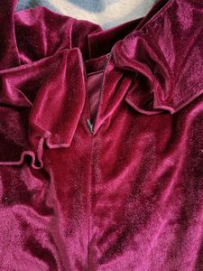 Party Wear Velvet Jumpsuit For Women