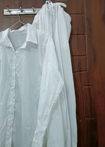 White Linen Co-ord Free Size