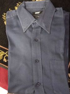 Max Men's Collection Cotton Shirt - NavyBlue