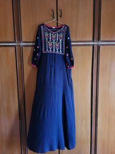 XL Navy Blue Ethnic Gown