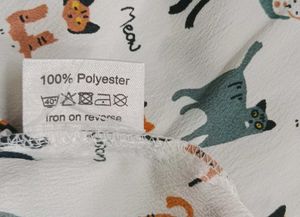 Cat Printed White Shirt