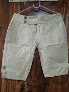 Striped Capri Shorts