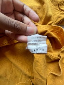 Zudio Mustard Color Crop Top