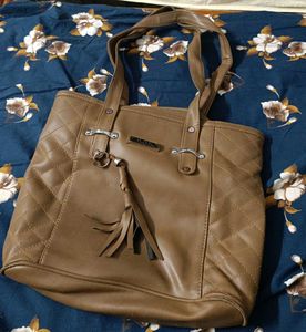 New Grey Boxy Sling Bag