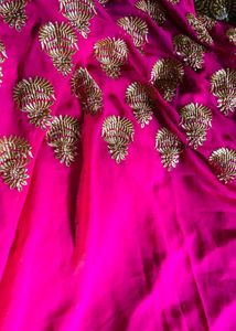 Soft Double colour heavy work saree