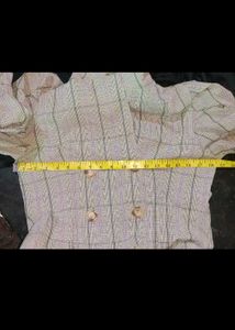 Korean Plaid Puff sleeve peplum dress