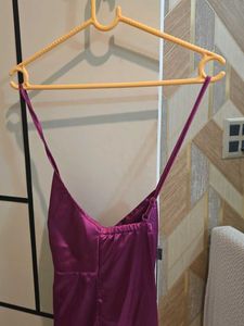 Purple Satin Dress