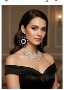 Elegant Blue Stone Earrings new with tag