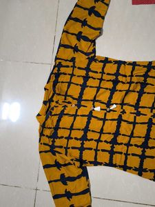 Stylish Yellow &amp; Black Kurta