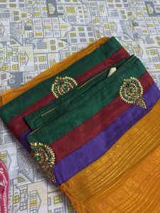 Elegant Striped Saree