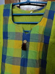 Green Plaid Kurta