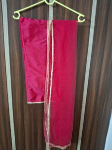 Red Embroidered Kurta Set