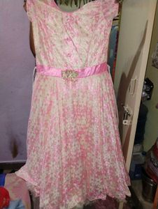 Pink Floral Party Dress