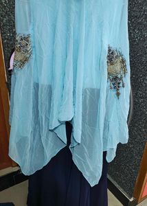 Blue &amp; Navy Embellished Dress