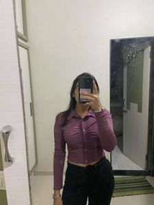 Shein Purple Button-Down Top / Shirt