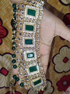 Emerald Green Kundan Necklace