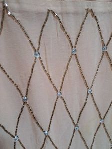 Peach Dress with Embellishments