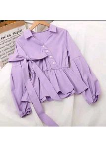 Chic Lavender Peplum Top