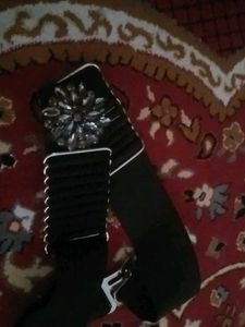 Black Embellished Belt