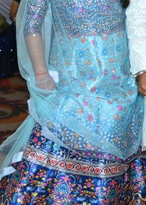 Elegant Blue Floral Lehenga Choli