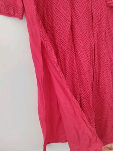 Branded Red Colour Cotton Kurta