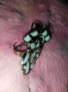 Vintage White Floral Earrings
