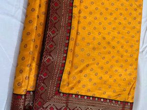 new yellow lace saree