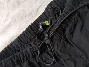 Black Drawstring Cargo Pants