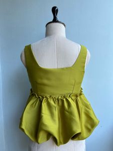 Green Peplum Top