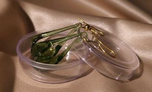 Green Drop Earrings