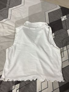 A White Crop Top