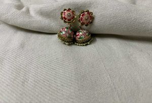 Floral Jhumka Earrings