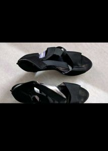 Women Black New High Heels Wedges Sandals