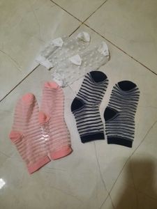 Cute girls/women net  Socks Set of 3