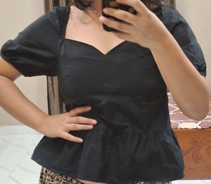 Peplum Black Tops
