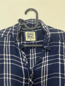 Blue Plaid Flannel Shirt